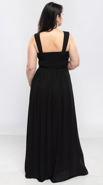 Women's Long Evening Dress w/Stretch Back-3 Colors/Free Size
