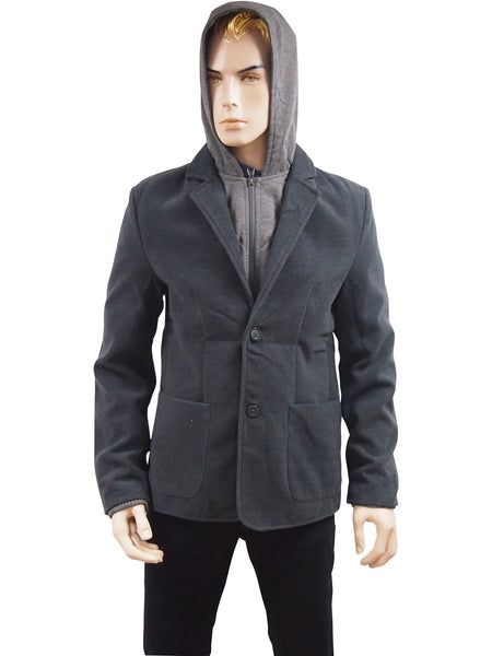 Men's Texture Blazer w/Hood-2 Colors/4 Sizes-24pcs/pack OR 12pcs/pack