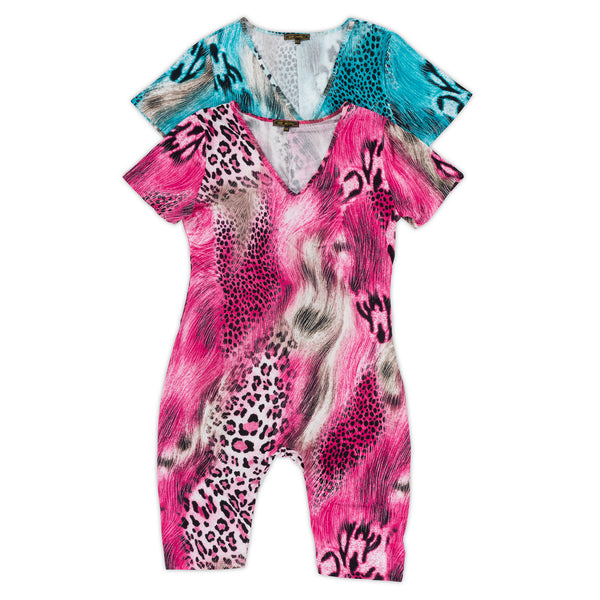 Women's Printed Overall-2 Colors/3 PLUS Sizes-12pcs/pack OR 6pcs/pack