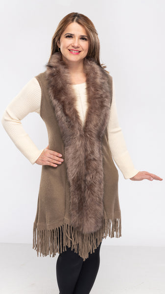 Women's Faux Fur Cover-up- 3 Colors/2 Sizes-12pcs/pack OR 6pcs/pack