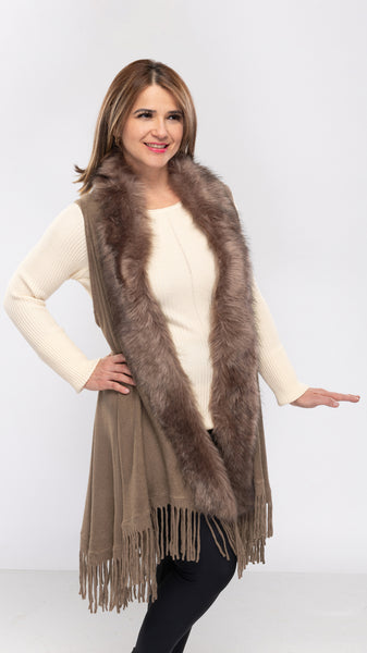 Women's Faux Fur Cover-up- 3 Colors/2 Sizes-12pcs/pack OR 6pcs/pack
