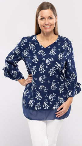 Women's Printed Top w/Layer-3 Colors/3 Sizes-12pcs/pack