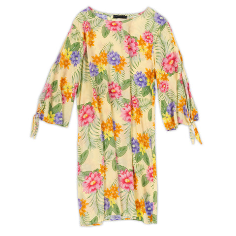 Women's Yellow Floral Summer Dress - 2 Sizes - 3pcs/pack