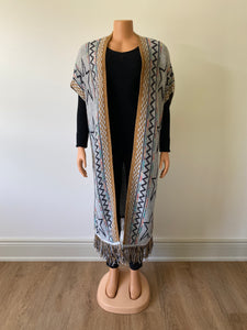 Women's Long Cover-up w/Tassels-2 Cols-2 Sizes-8pcs OR 4pcs PACK