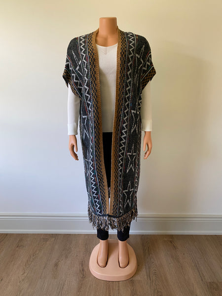 Women's Long Cover-up w/Tassels-2 Cols-2 Sizes-8pcs OR 4pcs PACK