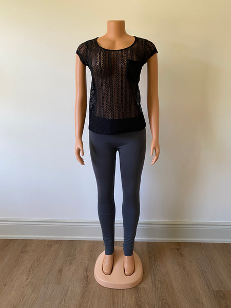 Women's Black Net Top-One Col-3 Sizes-6pcs/pack