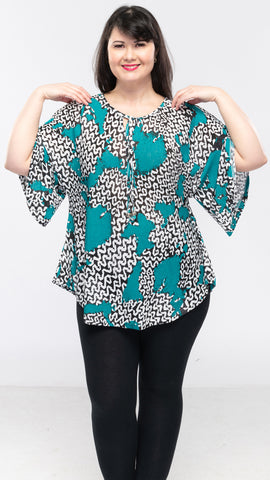 Women's Printed Top-3 Prints-Free Size-8pcs/pack OR 4pcs/pack