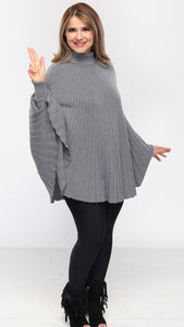 Women's Unique Bell Poncho Top With Cuff Sleeves - 12pcs/pack ($16.90 each)