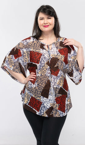 Women's Printed Top-2 Prints-Free Size-8pcs/pack OR 4pcs/pack