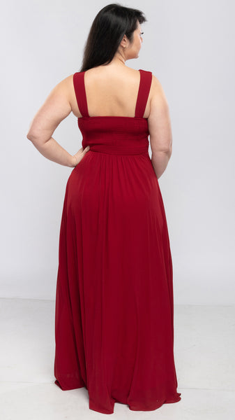 Women's Long Evening Dress w/Stretch Back-2 Colors/Free Size
