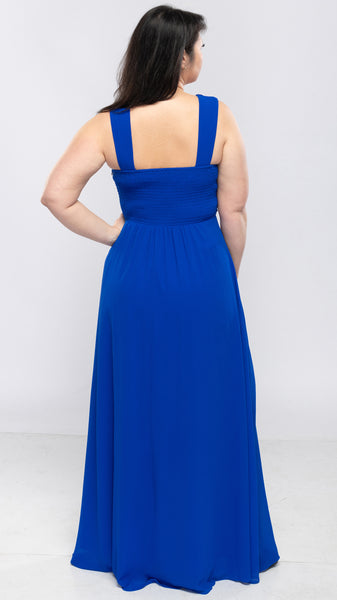Women's Long Evening Dress w/Stretch Back-4 Colors/Free Size