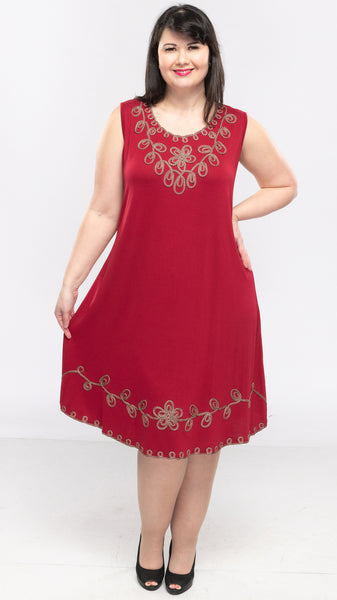 Women's Sleeveless Summer Dress With Embroidery - 12pcs/pack ($13.50 each)