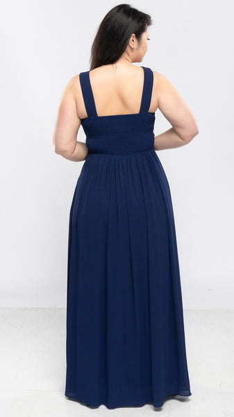 Women's Long Evening Dress w/Stretch Back -2 Colors/Free Size