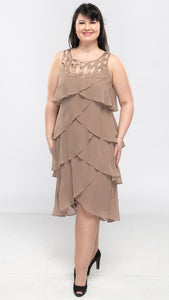 Women's Sassy Tiered Dress - 2 Colors/6 PLUS Sizes -12pcs/pack