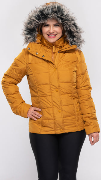 Women's Jacket w/Removable Faux Fur on Hood-1 Color/3 Sizes-4pcs/pack ($14.85/pc)