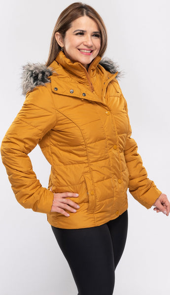 Women's Jacket w/Removable Faux Fur on Hood-1 Color/3 Sizes-4pcs/pack ($14.85/pc)