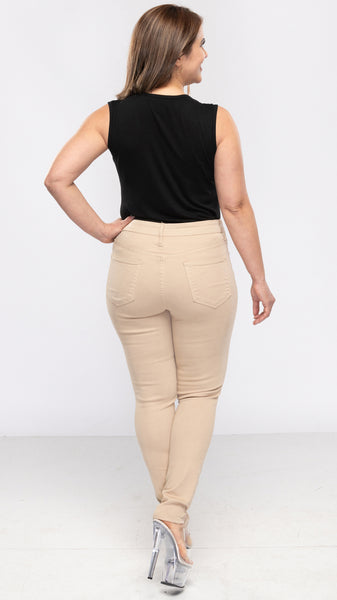 Women's Beige Skinny Jeans-1 Color/10 Sizes-10pcs/pack