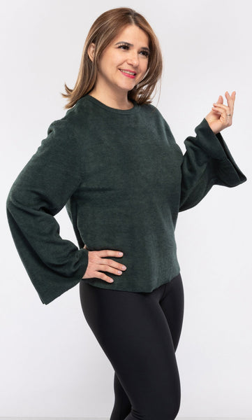 Women's L/S Fuzzy Top-3 Colors/3 Sizes-18pcs/pack ($7.30/pc) OR 9pcs/pack ($9.30/pc) - SALE! - CHOOSE PACK SIZE TO SEE LOWER PRICES
