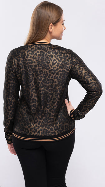 Women's Leopard L/S Top-1 Color/7 Sizes-14pcs/pack OR 7pcs/pack
