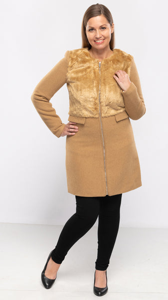Women's Trendy Camel Coat-1 Color/3 Sizes-8pcs/pack ($14.25/pc) OR  4pcs/pack ($16.25/pc)