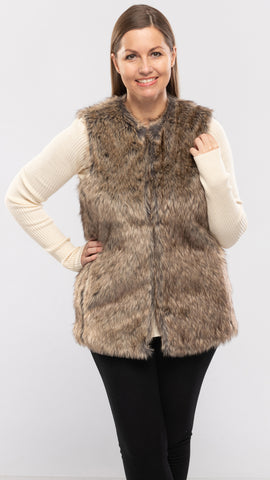 Women's Faux Fur Vest-1 Color/2 Sizes-8pcs/pack OR 4pcs/pack