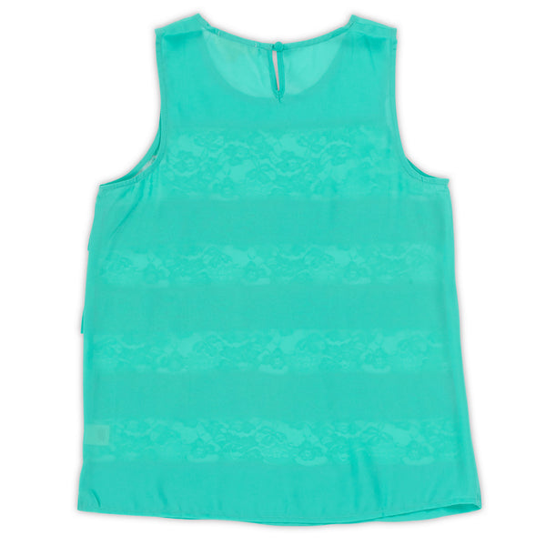 Women's Sleeveless Top w/Lace Trim-3 Colors/3 Sizes-9pcs/pack