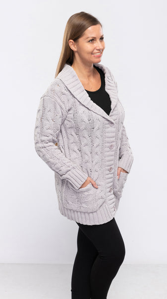 Women's Cable Knit Button Front Cardigan-3 Colors/4 Sizes-12pcs/pack ($17.90/pc)