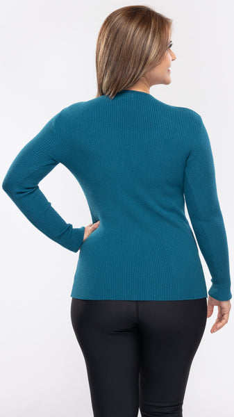 Women's Knit "V Neck" L/S Stretch Top-3 Colors/3 Sizes-12pcs/pack ($10.00/pc)