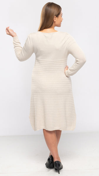 Women's Knit "Stripe Front" Stretch Dress-3 Colors/3 Sizes-12pcs/pack ($18.90/pc)