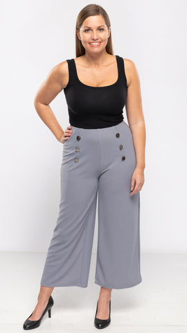 Women's Fancy 6 Button Stretch Pants-3 Colors/4 Sizes-12pcs/pack