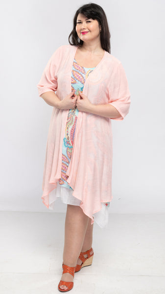 Women's Hi-Lo Printed Summer Dress With Coverup - 6pcs/pack ($17.90 each)