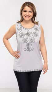 Women's Tank w/Embroidery-3 Colors/Free Size-12pcs/pack ($11.90/pc) OR 6pcs/pack ($13.90/pc)