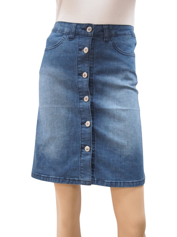 Women's / Girl's Denim Skirt-1 Color/3 Sizes-12pcs/pack ($4.85/pc) OR  6pcs/pack ($5.85/pc)