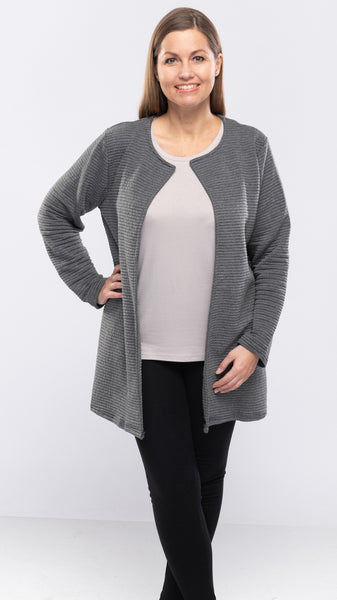 Women's Heavy Knit Rib Textured Cover-up-2 Colors/3 Sizes-12pcs/pack ($17.50/pc)OR 6pcs/pack ($19.50/pc)