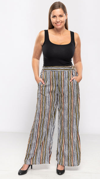 Women's Stripe Pants-1 Color/4 Sizes-8pcs/pack OR 4pcs/pack